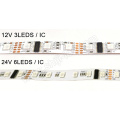 Individully control DC24v 60 leds dmx rgb strip led tape light